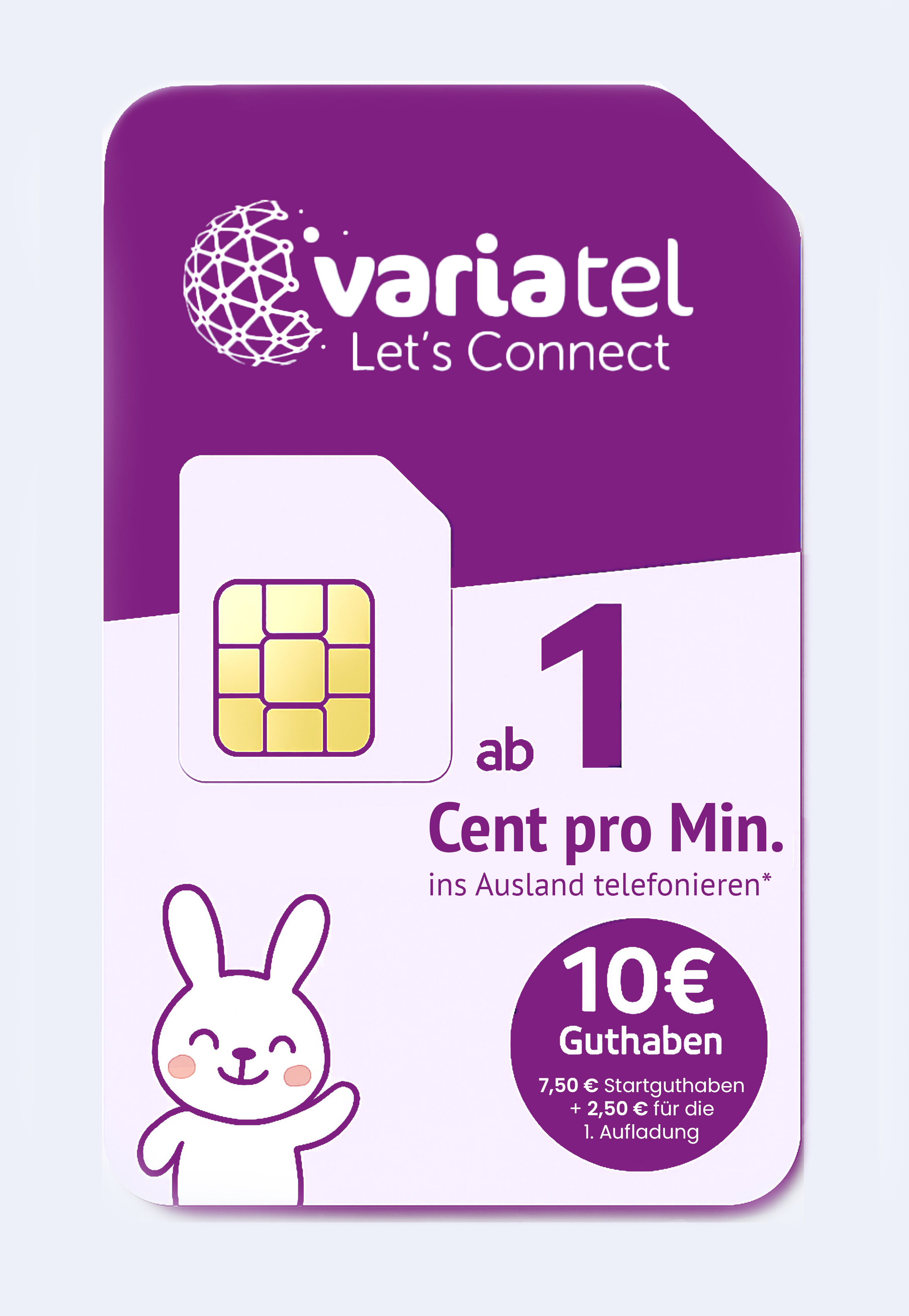Starter pack with 10€ credit – Physical SIM