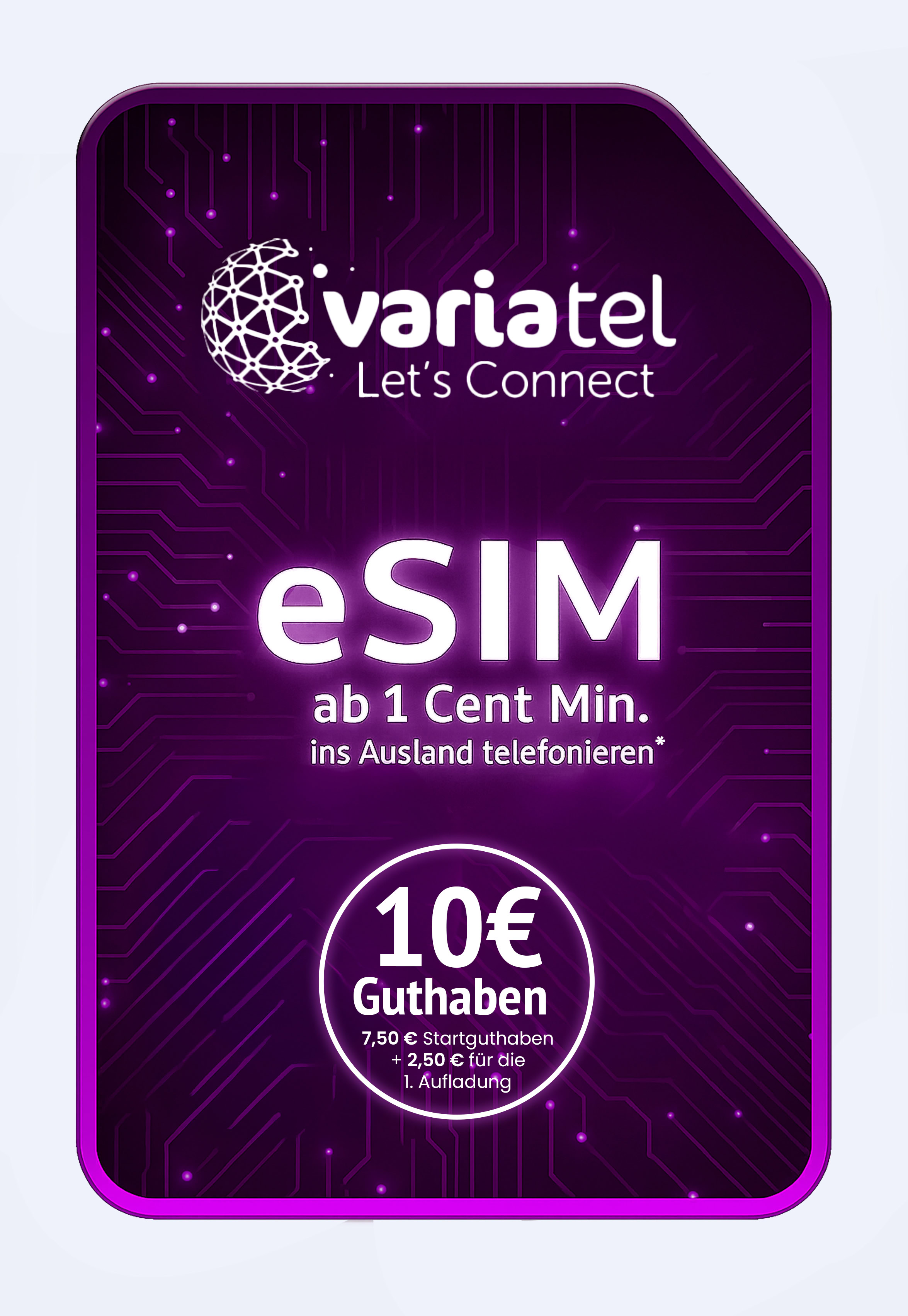 Starter pack with 10€ credit – eSIM