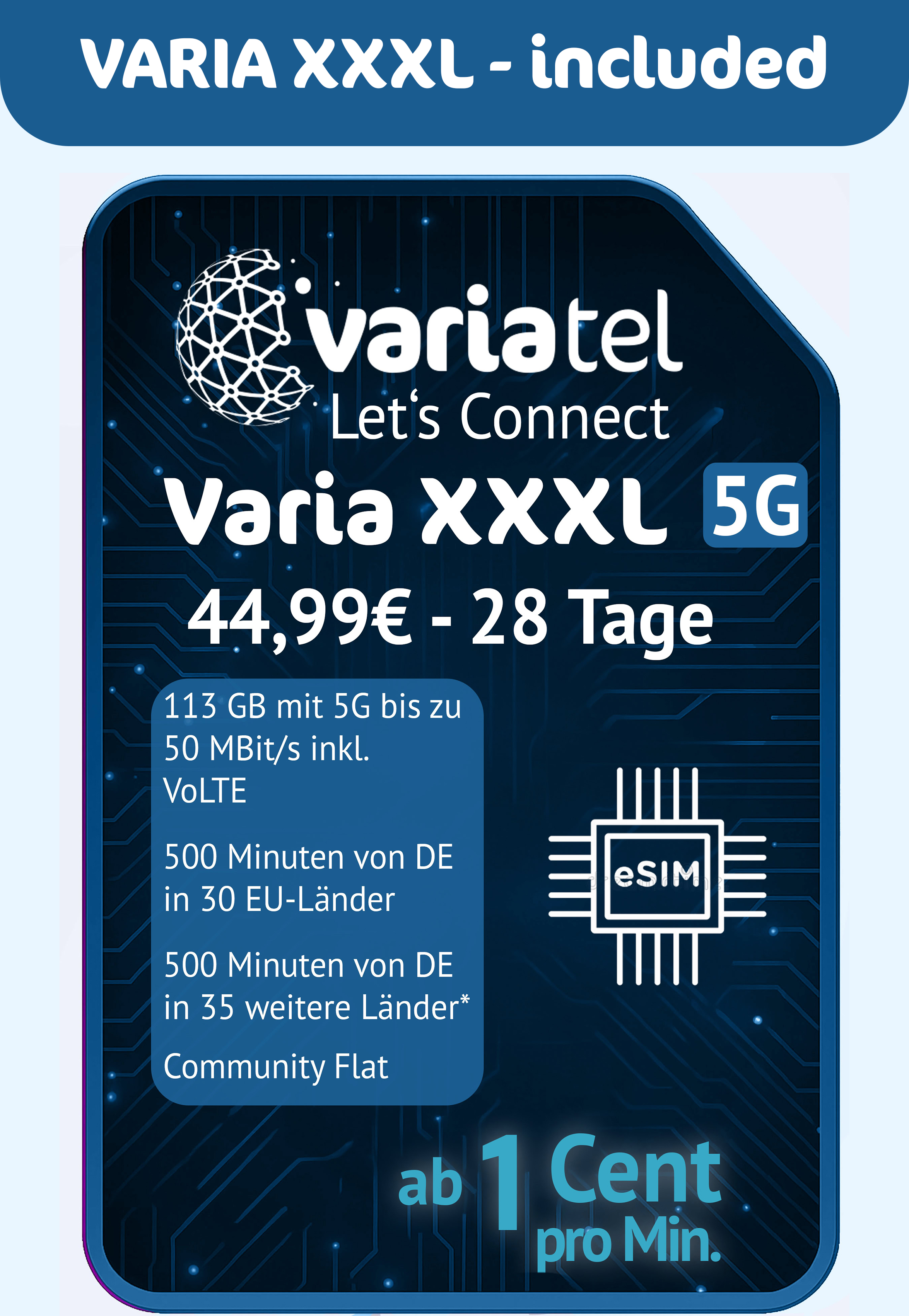 Varia XXXL – eSIM
